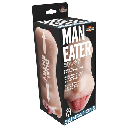 Skinsations Man Eater Dual Masturbator - Mouth & Vagina
