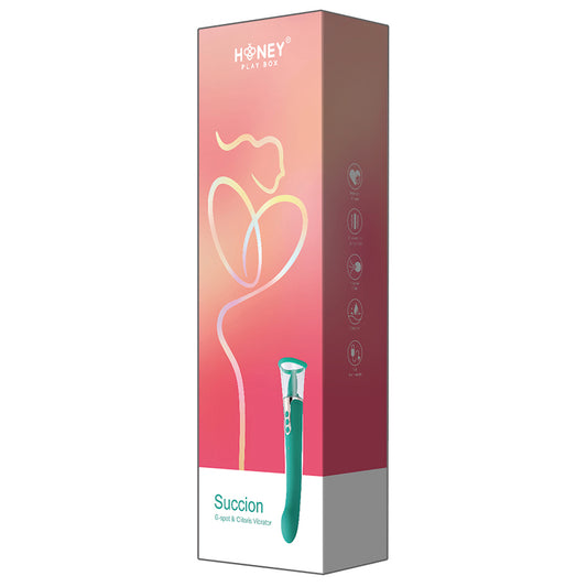 Honey Play Box SUCCION 3 in 1 Clitoral Sucking G Spot Vibrator and Clit Licking Tongue - Green