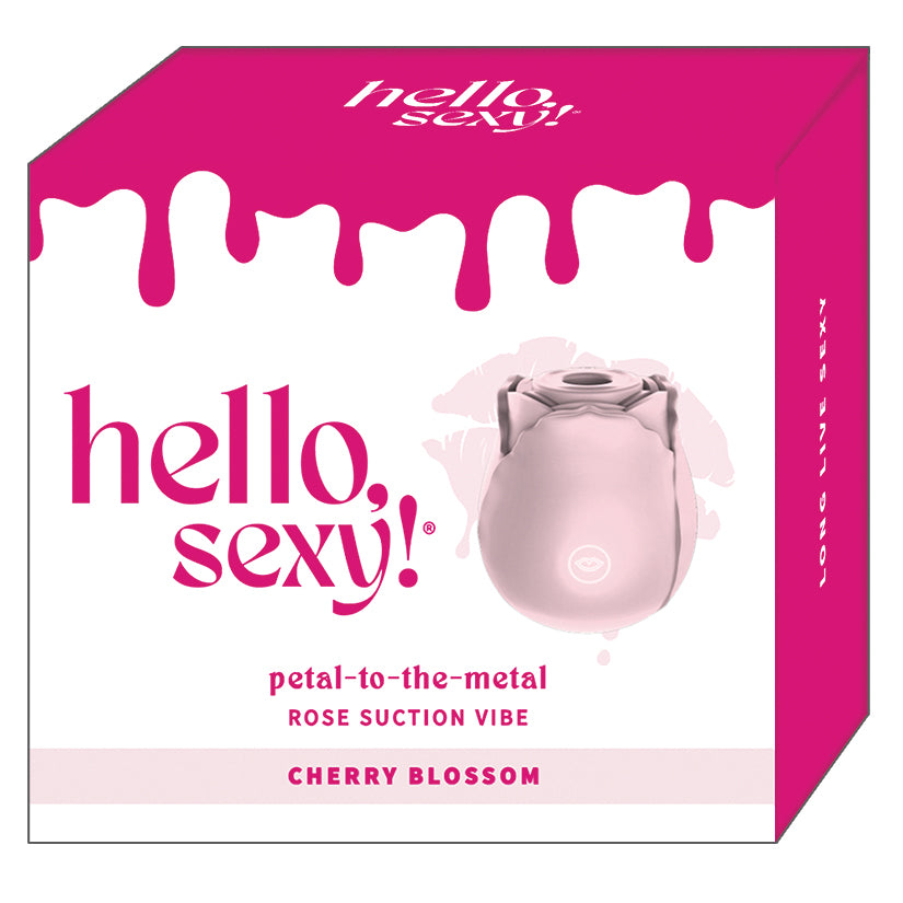 Hello Sexy Petal To The Metal Rose Suction Vibe - Cherry Blossom