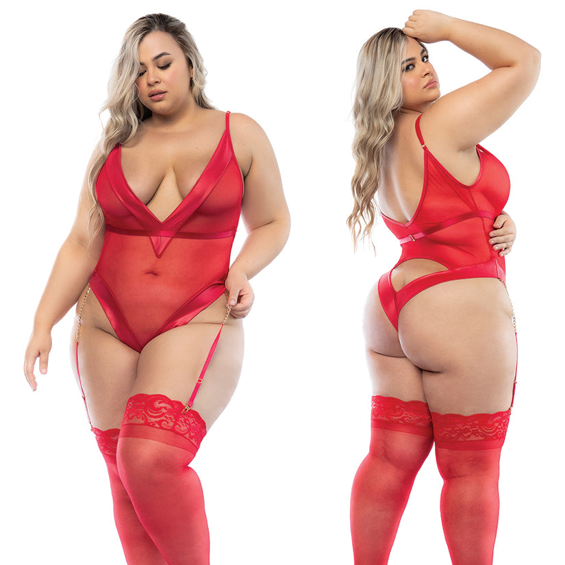 Hello Sexy The Lola Bodysuit - Red 1X/2X