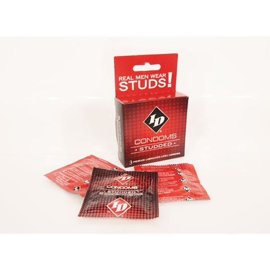 ID Studded Condoms - 3 Pack