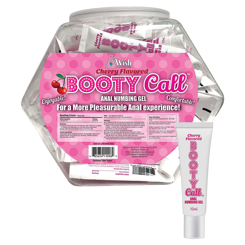 Booty Call Anal Numbing Gel - Cherry 10ml (65 Pack)
