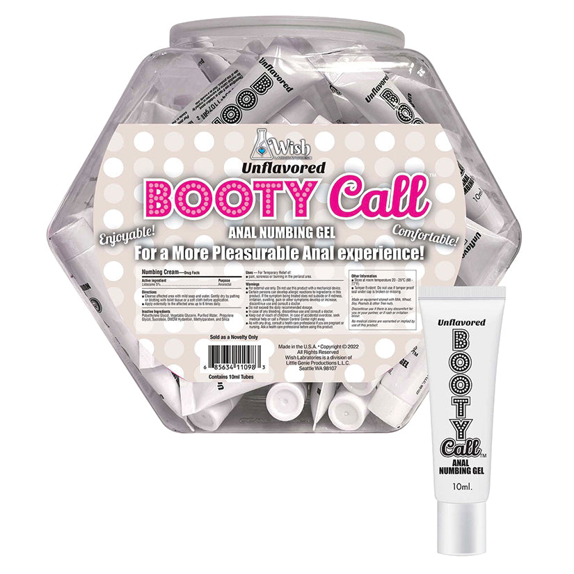 Booty Call Anal Numbing Gel - Unflavored 10ml (65 Pack)