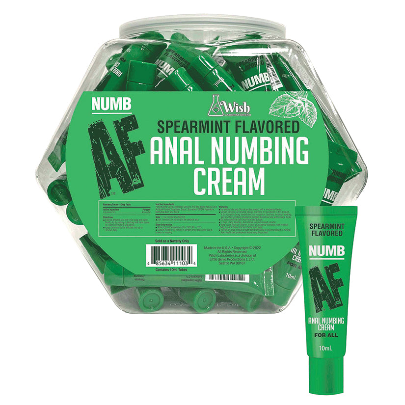 Numb AF Anal Numbing Gel - Mint 10ml (65 Pack)