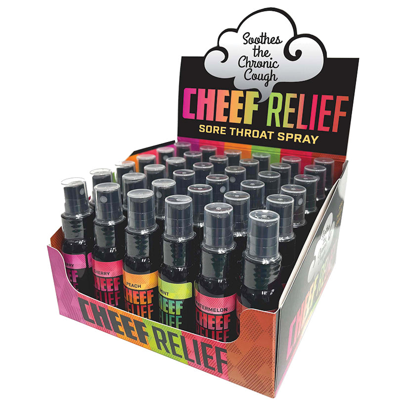 Cheef Relief Throat Spray - Display of 36
