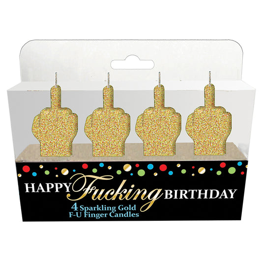 Happy Fucking Birthday FU Finger Candle Set