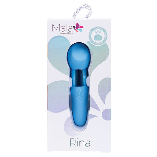 Maia RINA Rechargeable Dual Motor Silicone 15-Function Vibrator - Blue
