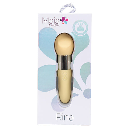 Maia RINA Rechargeable Dual Motor Silicone 15-Function Vibrator - Yellow
