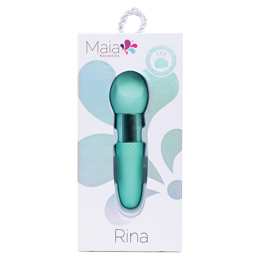 Maia RINA Rechargeable Dual Motor Silicone 15-Function Vibrator - Teal