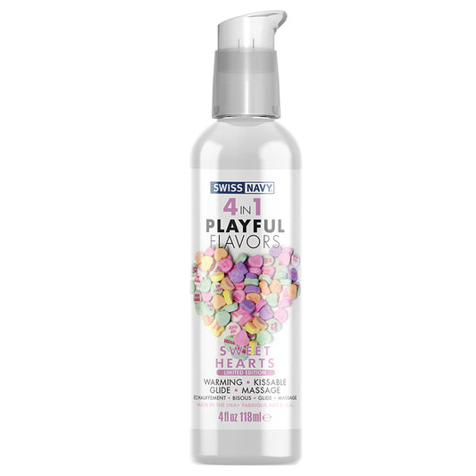Swiss Navy 4 In 1 Playful Flavors - Sweet Hearts 4oz