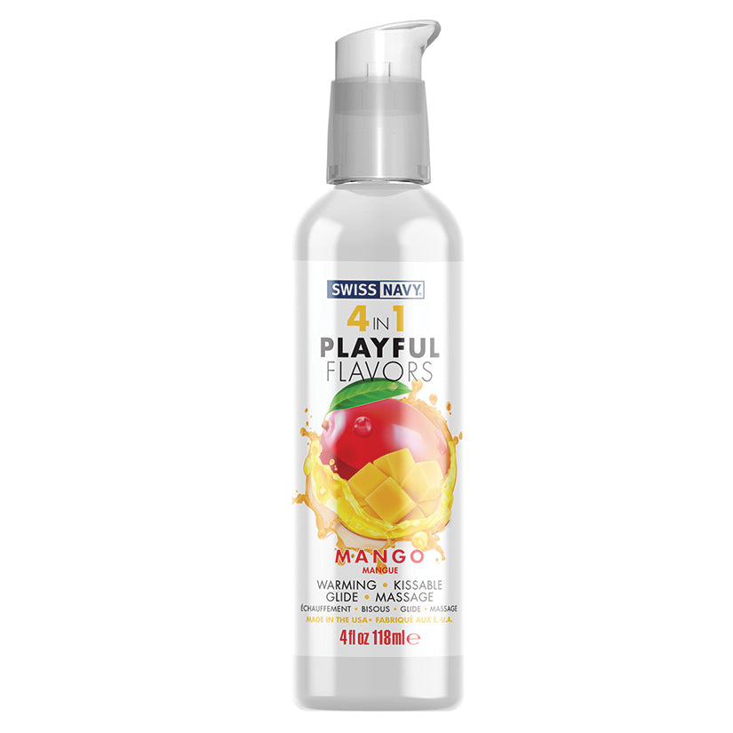 Swiss Navy 4 In 1 Playful Flavors - Mango 4oz