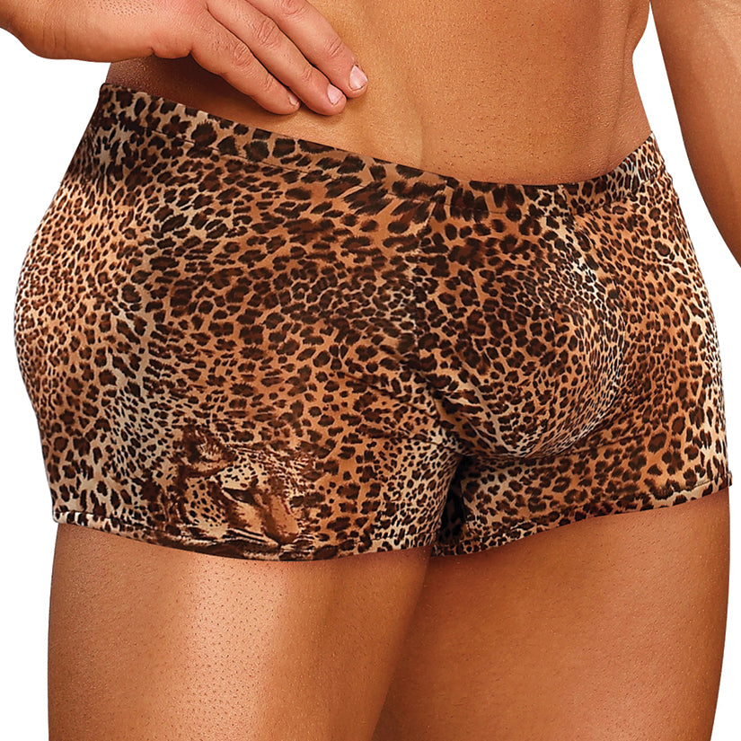 Male Power Animal Pouch Short - Leopard Large