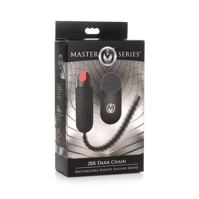 Master Series 7X Dark Chain Rechargeable Remote Silicone Sound