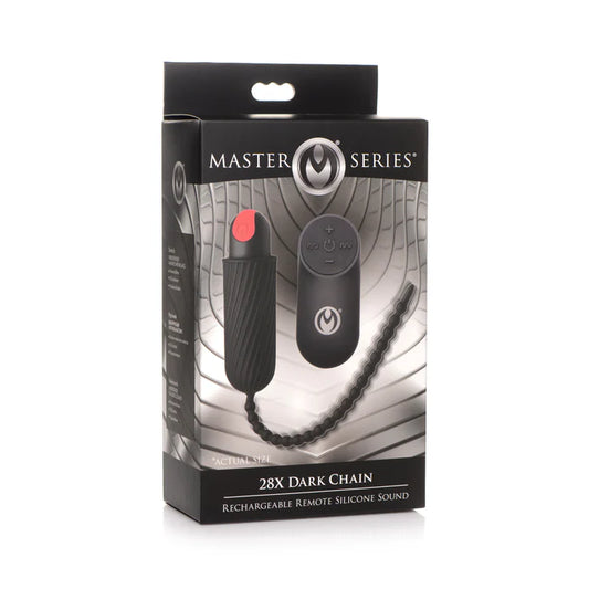 Master Series 7X Dark Chain Rechargeable Remote Silicone Sound