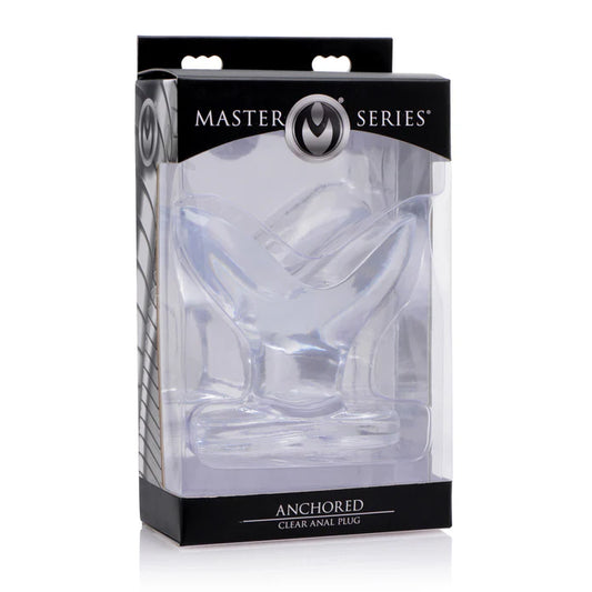 Master Series Anchored Clear Anal Plug