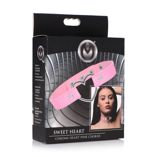 Master Series Sweet Heart Chrome Heart Pink Choker