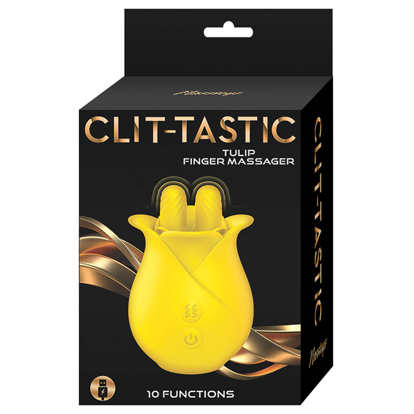 Clit-Tastic Tulip Finger Massager - Yellow