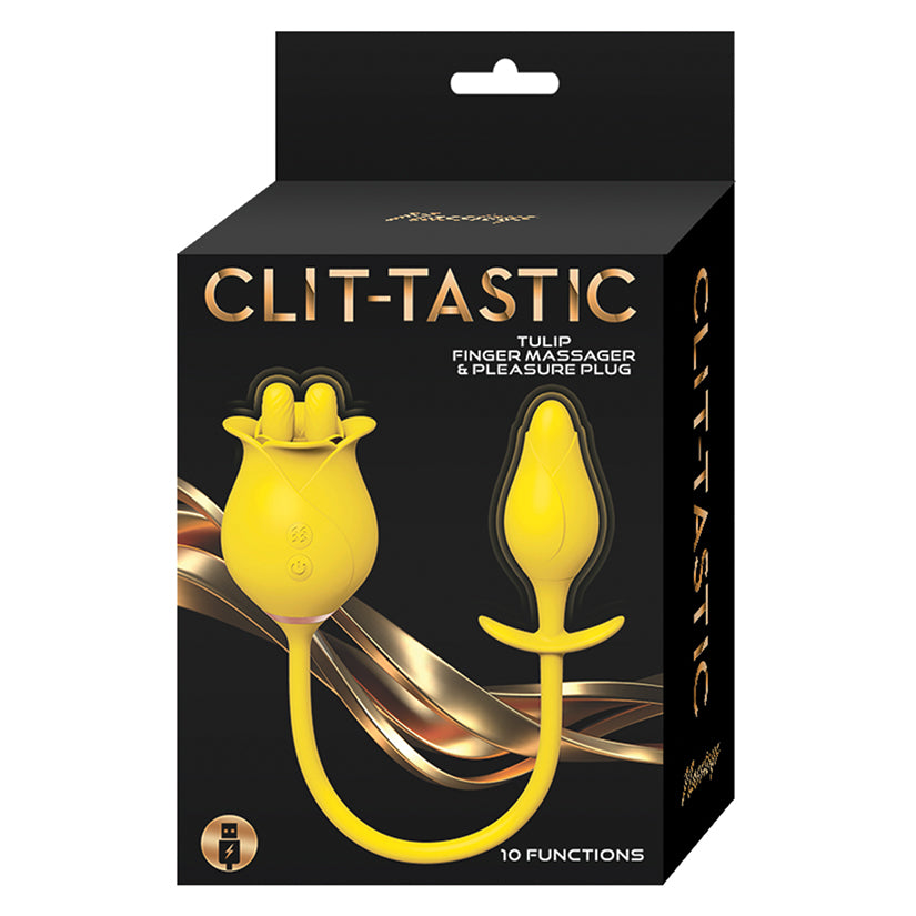 Clit-Tastic Tulip Finger Massager & Pleasure Plug - Yellow