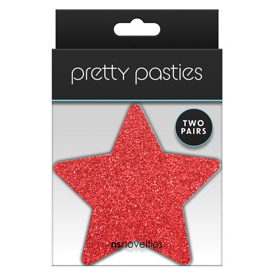 Pretty-Pasties-Glitter-Stars-Red-Silver-2-Pack