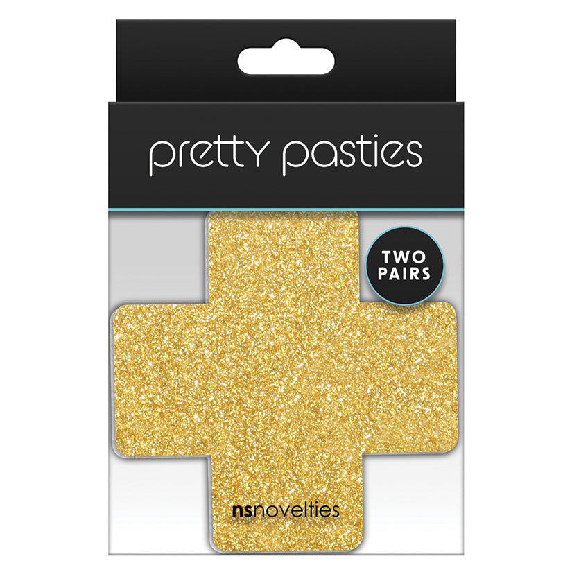 Pretty-Pasties-Glitter-Cross-Blk-Gold-2-Pack
