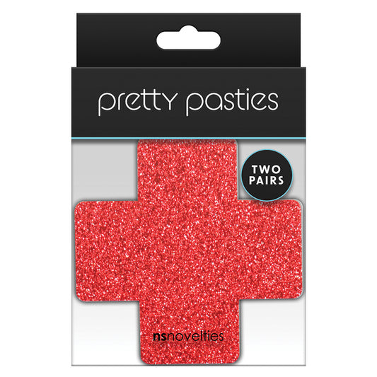 Pretty-Pasties-Glitter-Cross-Red-Silver-2-Pack
