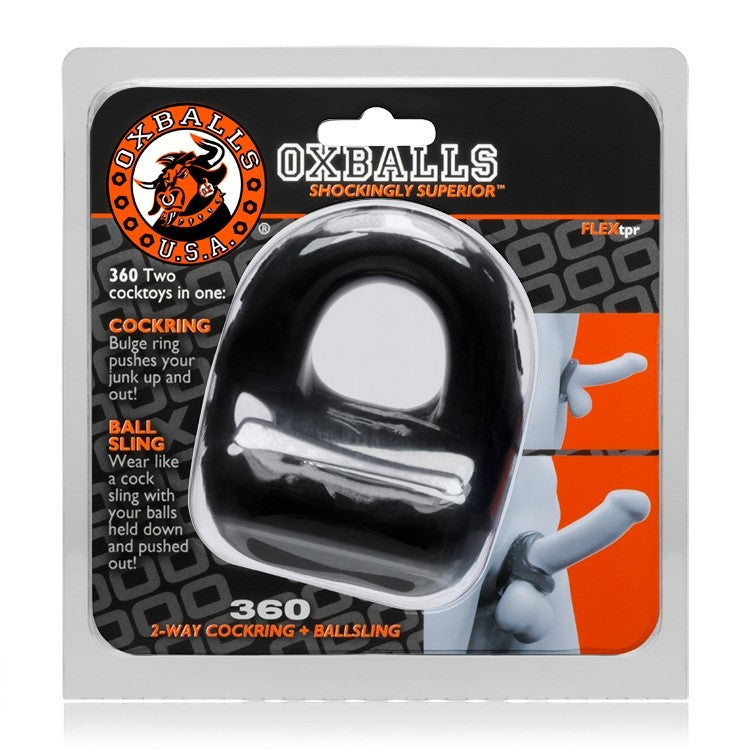 Oxballs 360 Cock Ring & Ball Sling - Black