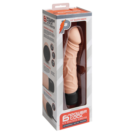 Powercocks 6.5" Realistic Vibrator - Nude