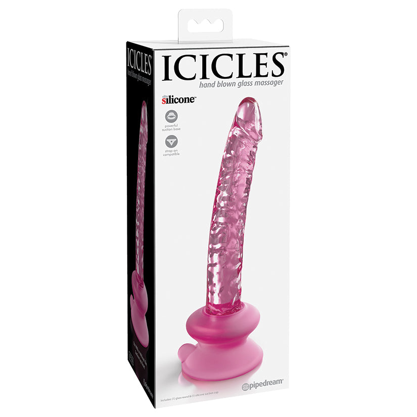 Icicles-No-86-Hand-Blown-Glass-Massager-Pink