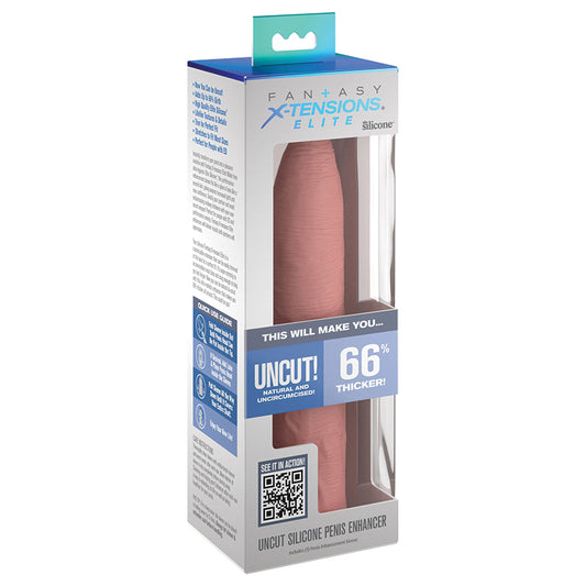 Fantasy-X-tensions-Elite-Uncut-Silicone-Penis-Enhancer-Light
