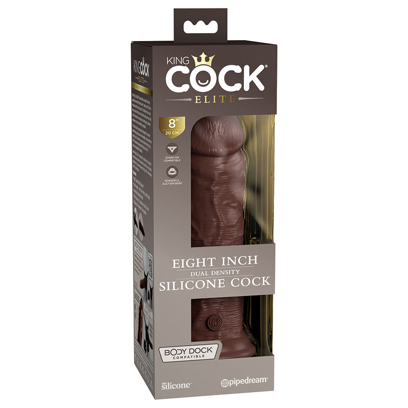 King-Cock-Elite-8-Silicone-Dual-Density-Cock-Brown