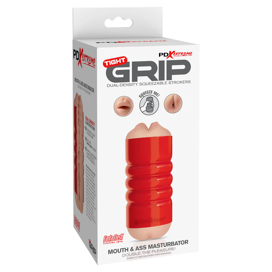 PDX Extreme Tight Grip Mouth and Ass Masturbator