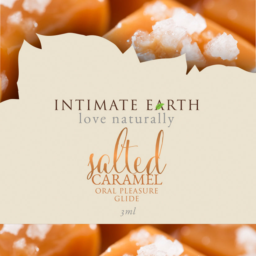 Intimate Earth Oral Pleasure Glide - Salted Caramel Foil 0.1oz