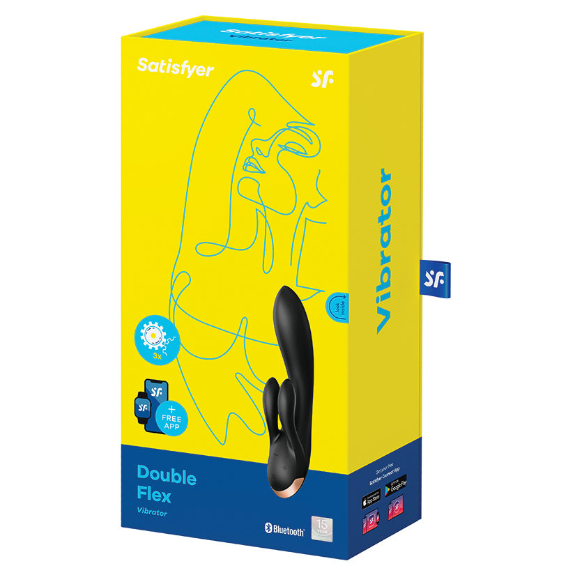 Satisfyer-Double-Flex-Connect-App-Rabbit-Vibrator-Black