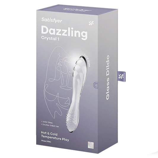 Satisfyer Dazzling Crystal Glass Dildo - Clear