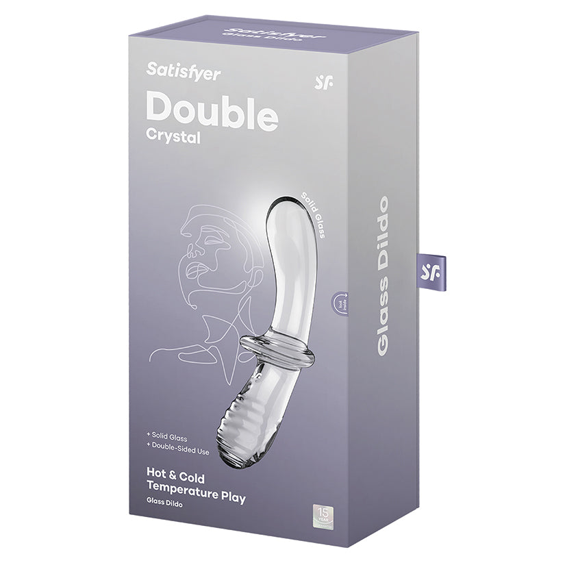 Satisfyer Double Crystal Glass Dildo - Clear