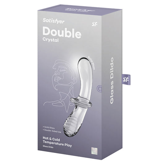 Satisfyer Double Crystal Glass Dildo - Clear