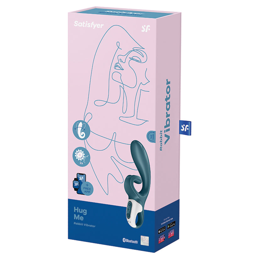 Satisfyer-Hug-Me-Connect-App-Rabbit-Vibrator-Grayblue