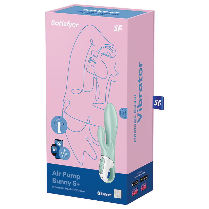 Satisfyer-Air-Pump-Bunny-5-Connect-App-Inflatable-Rabbit-Vibrator-Mint