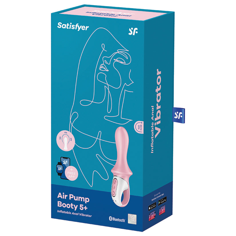 Satisfyer-Air-Pump-Booty-5-Connect-App-Inflatable-Anal-Vibrator-Red