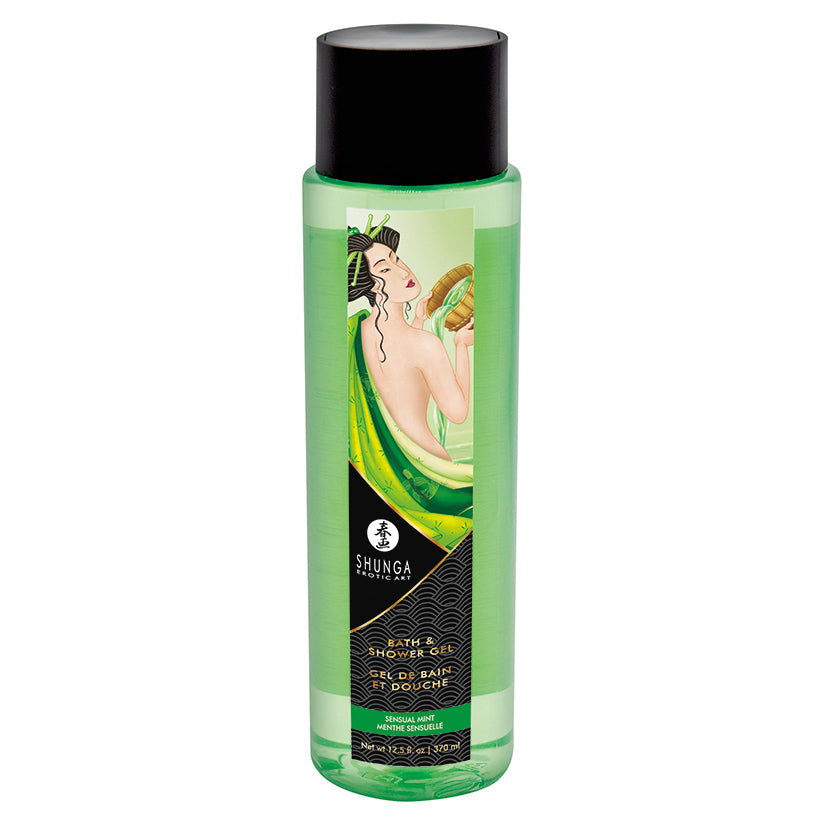 Shunga Kissable Bath and Shower Gel - Sensual Mint 12.5oz