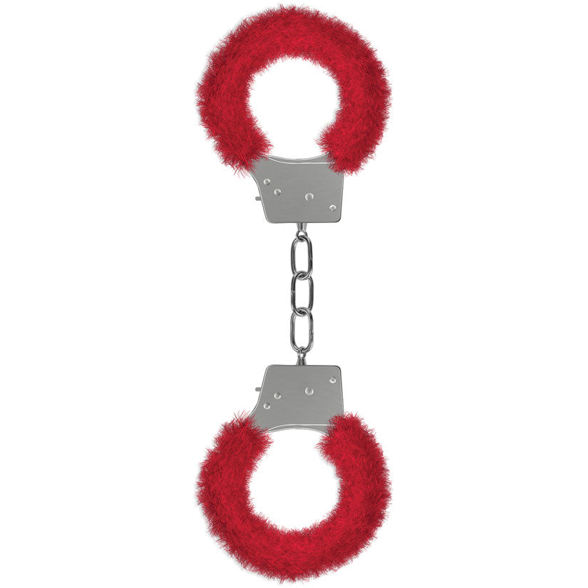 Ouch! Beginner's Furry Handcuffs - Red