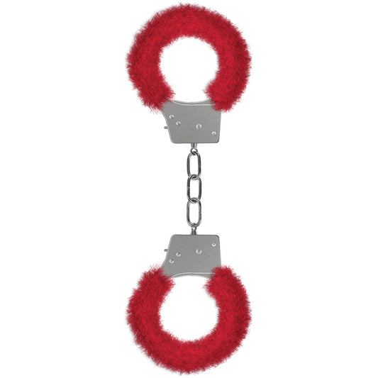 Ouch! Beginner's Furry Handcuffs - Red