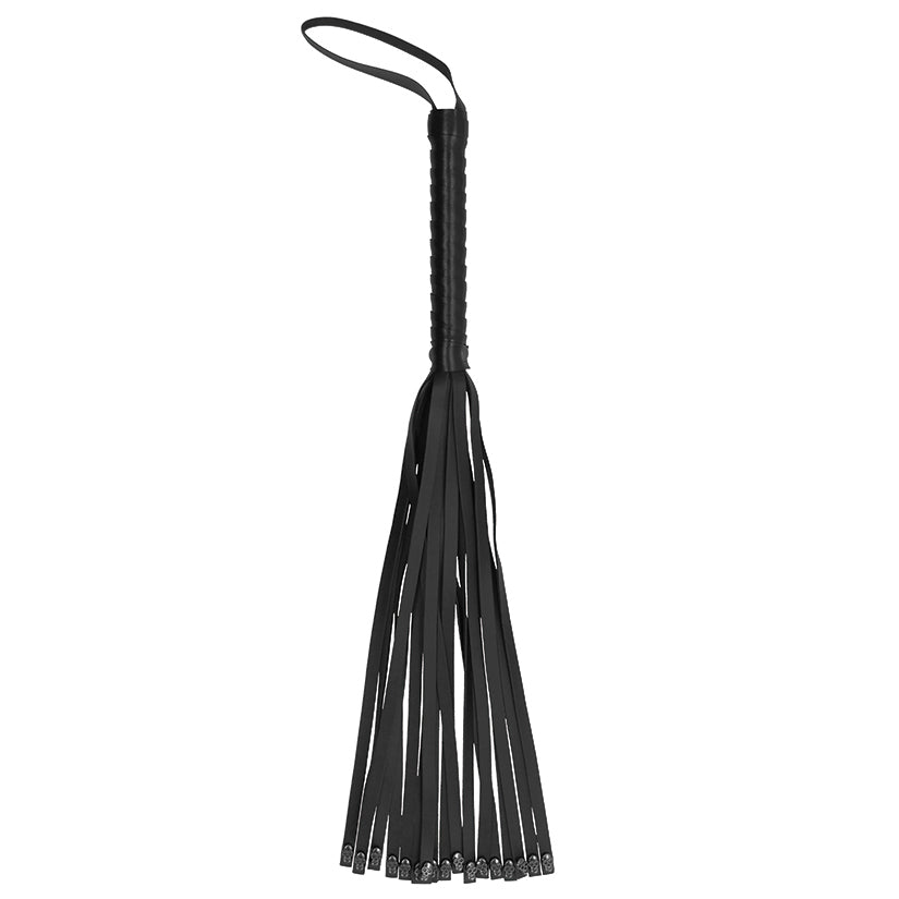 Ouch! Skulls & Bones Whip with Skulls - Black