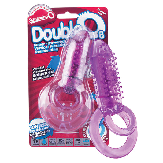 Screaming O DoubleO 8 Vibrating Ring - Purple