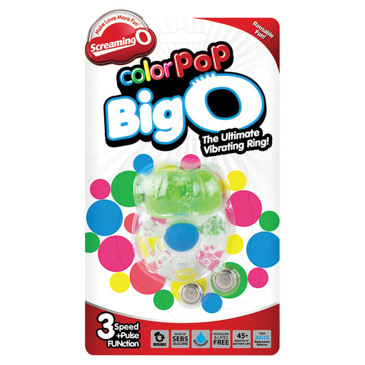 Screaming O ColorPoP Big O Vibrating Ring - Green