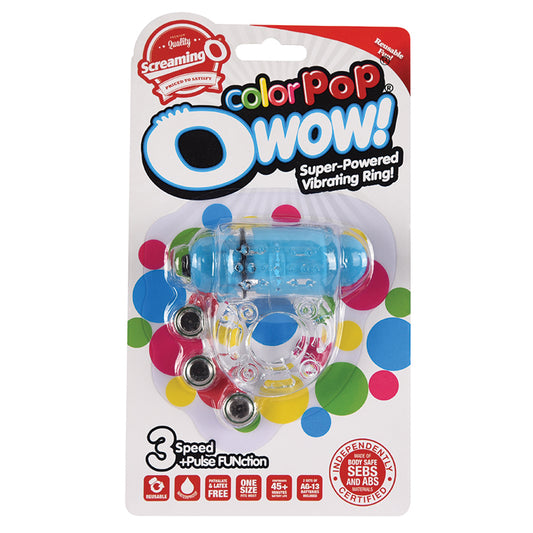 Screaming O ColorPoP O Wow Vibrating Ring - Blue