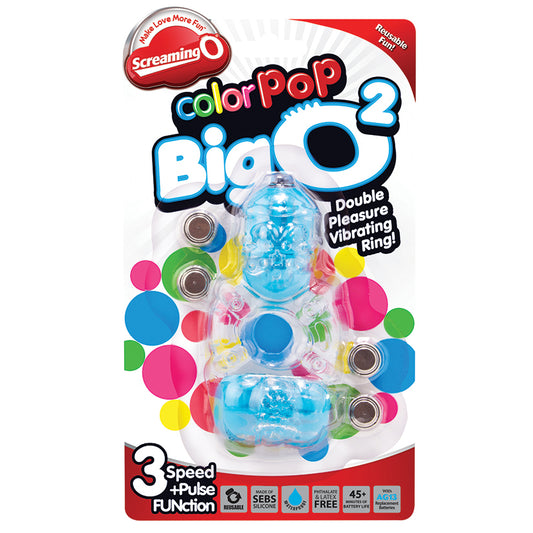 Screaming O ColorPoP Big O 2 Vibrating Ring - Blue