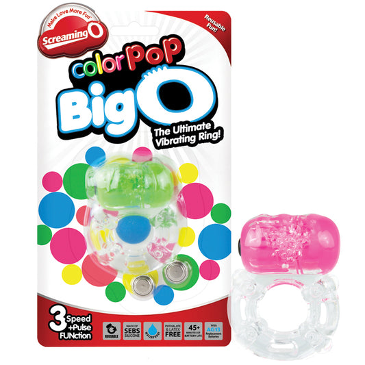 Screaming O ColorPoP Big O Vibrating Ring - Assorted Display of 6