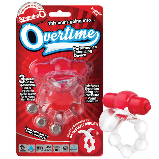 Screaming O Overtime Vibrating Ring - Red