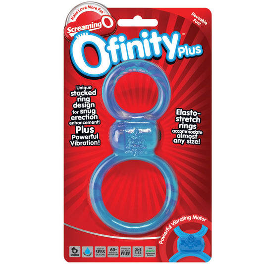 Screaming O Ofinity Plus Vibrating Double Ring - Blue